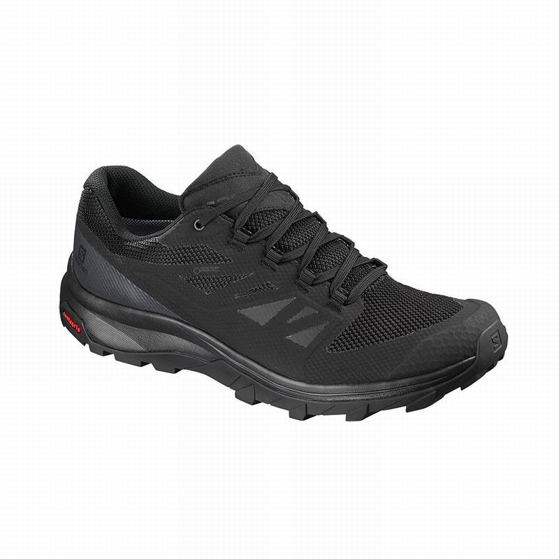 SALOMON OUTLINE GORE-TEX Philippines - Men's Hiking Shoes - Black | 469308-HOF